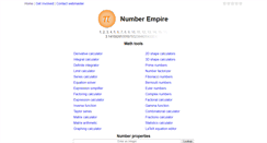 Desktop Screenshot of numberempire.com